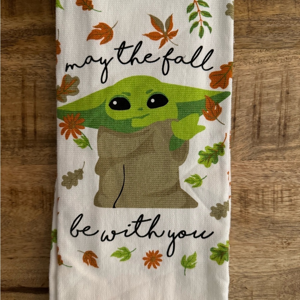 Star Wars Baby Yoda Kitchen Towels set of 2 100% cotton May the fall be with you